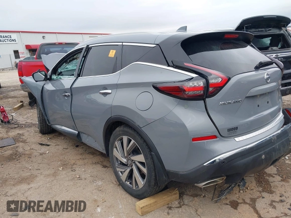 2021 Nissan Murano SL with VIN 5N1AZ2CS0MC134638, listed as a IAAI auction lot 41161799 with Not Provided miles and . Bid and sale history available at DreamBid. Image 3.