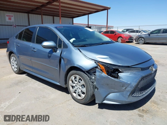 2022 Toyota Corolla LE with VIN JTDEPMAE8NJ227215, listed as a IAAI auction lot 41855168 with 24,563 mi miles and . Bid and sale history available at DreamBid. Image 1.