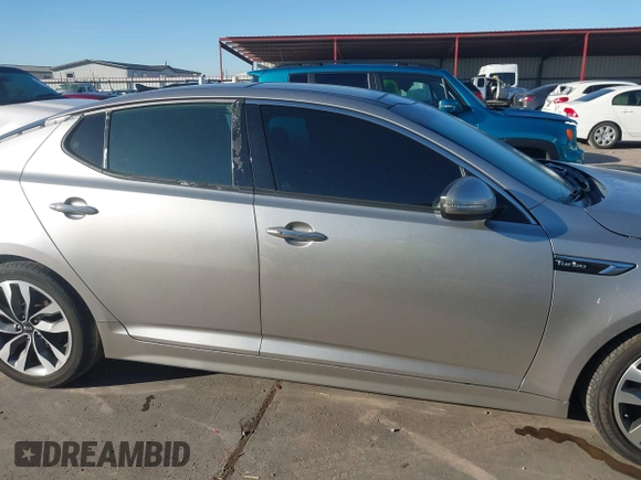 2015 Kia Optima SX Turbo with VIN 5XXGR4A65FG407334, listed as a IAAI auction lot 40743106 with 164,260 mi miles. Bid and sale history available at carsss.com. Image 13.