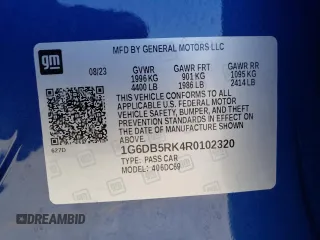 2024 Cadillac CT4 Premium Luxury z VIN 1G6DB5RK4R0102320, wystawiony jako Copart lot #68336344 z przebiegiem 8 558 mil mil oraz Szkoda całkowita • Salvage title. Historia ofert i sprzedaży dostępna na DreamBid. Obrazek 12.
