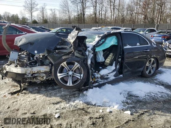 2017 Mercedes-Benz E-Class E 300 Luxury with VIN WDDZF4KB7HA223028, listed as a Copart auction lot 87732205 with Not Provided miles and Salvage Title. Bid and sale history available at carsss.com. Image 1.