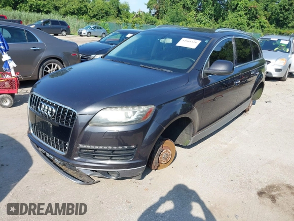 2010 Audi Q7 Premium Plus with VIN WA1LYAFE9AD007399, listed as a IAAI auction lot 42861126 with 147,855 mi miles and . Bid and sale history available at DreamBid. Image 2.