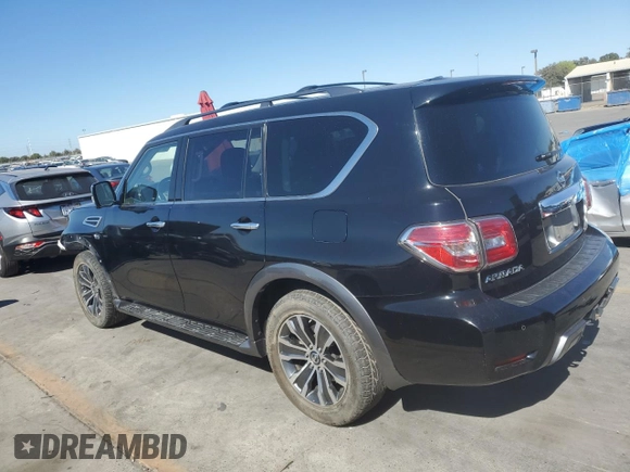2019 Nissan Armada SL with VIN JN8AY2ND6K9090388, listed as a Copart auction lot 68142274 with 98,736 mi miles and Salvage Title. Bid and sale history available at carsss.com. Image 2.