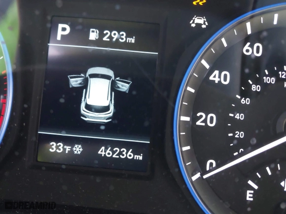 2021 Hyundai Kona SEL with VIN KM8K22AA1MU661195, listed as a IAAI auction lot 41348313 with 46,236 mi miles. Bid and sale history available at carsss.com. Image 15.