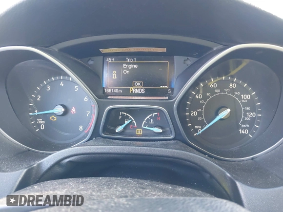 2017 Ford Focus SEL with VIN 1FADP3H21HL336597, listed as a IAAI auction lot 41729173 with 166,140 mi miles. Bid and sale history available at carsss.com. Image 7.