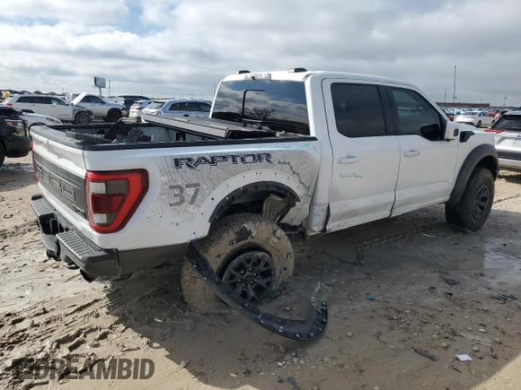 2022 Ford F-150 Raptor with VIN 1FTFW1RG3NFB73689, listed as a Copart auction lot 43448355 with 40,406 mi miles and Salvage Title. Bid and sale history available at carsss.com. Image 3.