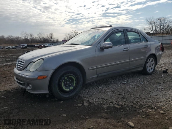 2005 Mercedes-Benz C 320 with VIN WDBRF84J45F570111, listed as a Copart auction lot 50426905 with 146,051 mi miles and Salvage title. Bid and sale history available at DreamBid. Image 1.