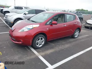 2012 Nissan LEAF SL with VIN JN1AZ0CP5CT022293, listed as a IAAI auction lot 42074728 with 56,761 mi miles. Bid and sale history available at carsss.com. Image 2.