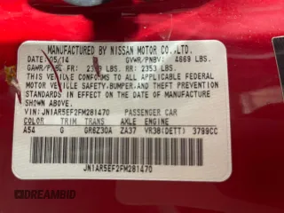 2015 Nissan GT-R Premium z VIN JN1AR5EF2FM281470, wystawiony jako Copart lot #82454854 z przebiegiem 60 081 mil mil oraz Czysty tytuł • Clean title. Historia ofert i sprzedaży dostępna na DreamBid. Obrazek 10.