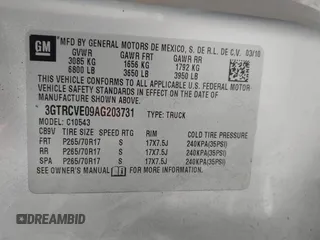 2010 GMC Sierra 1500 SLE z VIN 3GTRCVE09AG203731, wystawiony jako IAAI lot #41593779 z przebiegiem 192 576 mil mil oraz . Historia ofert i sprzedaży dostępna na DreamBid. Obrazek 9.