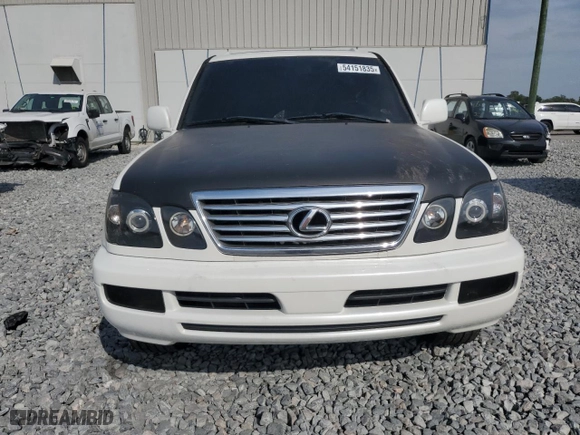2006 Lexus LX 470 with VIN JTJHT00W564011069, listed as a Copart auction lot 54151835 with 381,667 mi miles and Clean Title. Bid and sale history available at carsss.com. Image 5.