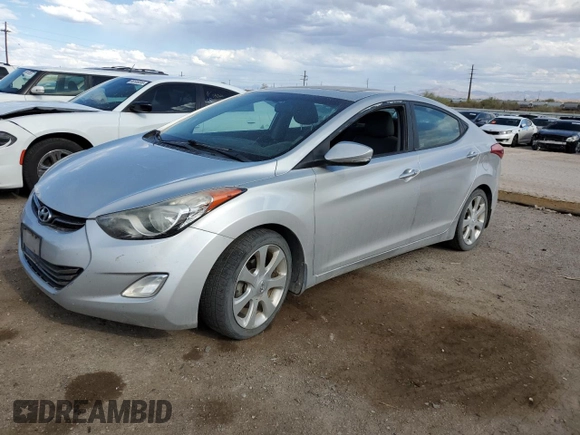 2013 Hyundai Elantra Limited with VIN KMHDH4AE2DU780802, listed as a Copart auction lot 56385425 with 163,853 mi miles and Clean Title. Bid and sale history available at DreamBid. Image 1.