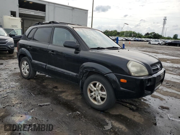 2006 Hyundai Tucson GLS with VIN KM8JN72D36U450513, listed as a Copart auction lot 53884005 with 158,841 mi miles and Clean Title. Bid and sale history available at carsss.com. Image 4.