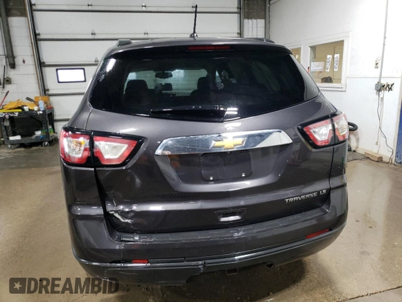 2015 Chevrolet Traverse LS with VIN 1GNKRFKDXFJ106340, listed as a Copart auction lot 49883455 with 185,257 mi miles and Clean Title. Bid and sale history available at DreamBid. Image 6.