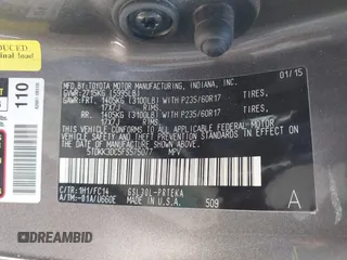 2015 Toyota Sienna LE AAS with VIN 5TDKK3DC5FS575077, listed as a IAAI auction lot 41941483 with 134,265 mi miles. Bid and sale history available at carsss.com. Image 9.