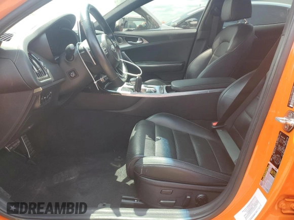 2021 Kia Stinger GT2 with VIN KNAE55LC6M6090748, listed as a Copart auction lot 63906114 with 23,195 mi miles and Salvage Title. Bid and sale history available at carsss.com. Image 7.