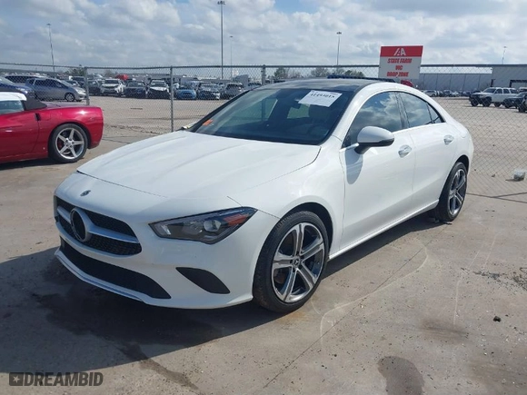 2021 Mercedes-Benz CLA with VIN W1K5J4GB9MN195399, listed as a IAAI auction lot 41493015 with 58,097 mi miles. Bid and sale history available at carsss.com. Image 2.