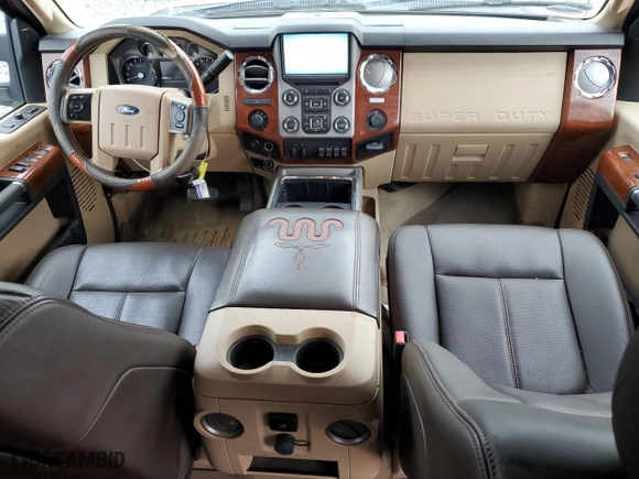 2016 Ford Super Duty F-350 DRW Lariat with VIN 1FT8W3DT9GED21037, listed as a Copart auction lot 81257124 with 95,628 mi miles and Salvage Title. Bid and sale history available at carsss.com. Image 8.