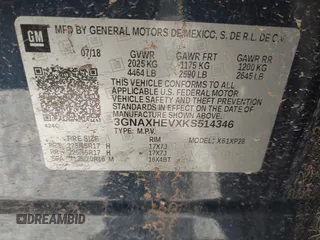 2019 Chevrolet Equinox LS with VIN 3GNAXHEVXKS514346, listed as a IAAI auction lot 42204947 with 79,978 mi miles and . Bid and sale history available at carsss.com. Image 9.