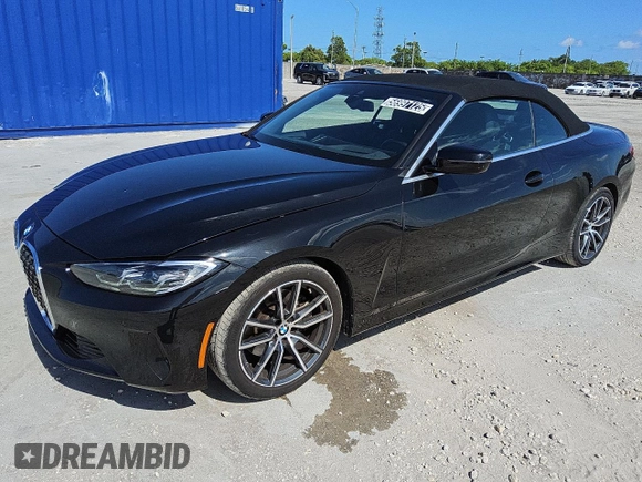 2024 BMW 4 Series 430i z VIN WBA23AT04RCR69424, wystawiony jako Copart lot #56997125 z przebiegiem 25 141 mil mil oraz Tytuł czysty. Historia ofert i sprzedaży dostępna na DreamBid. Obrazek 1.