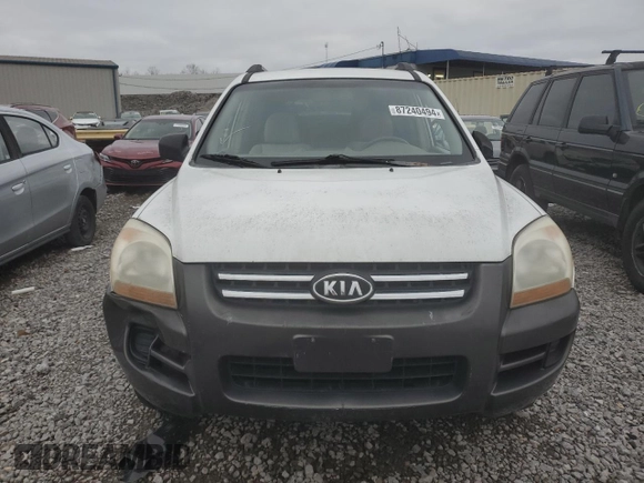 2005 Kia Sportage LX with VIN KNDJF723057076190, listed as a Copart auction lot 87240494 with 215,798 mi miles and Clean Title. Bid and sale history available at carsss.com. Image 5.