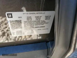 2021 Chevrolet Tahoe High Country with VIN 1GNSKTKL6MR149663, listed as a Copart auction lot 81101224 with 0 mi miles and Salvage Title. Bid and sale history available at carsss.com. Image 12.