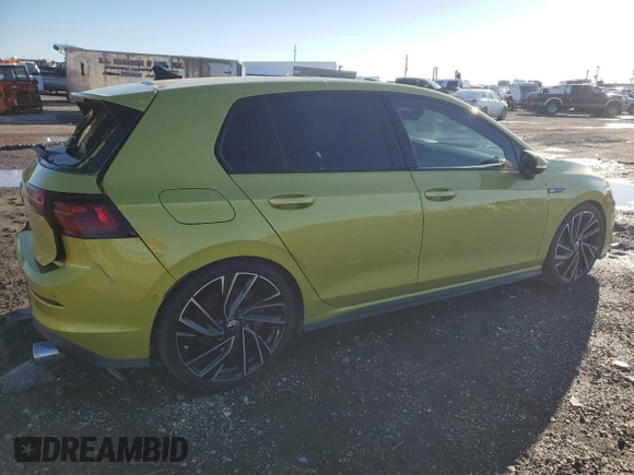 2022 Volkswagen Golf GTI Autobahn with VIN WVW687CD7NW130758, listed as a Copart auction lot 41461665 with 38,739 mi miles and Salvage Title. Bid and sale history available at carsss.com. Image 3.