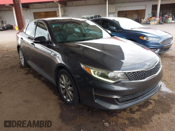 2017 Kia Optima EX with VIN 5XXGU4L36HG125627, listed as a IAAI auction lot 41949580 with 123,548 mi miles. Bid and sale history available at carsss.com. Image 1.