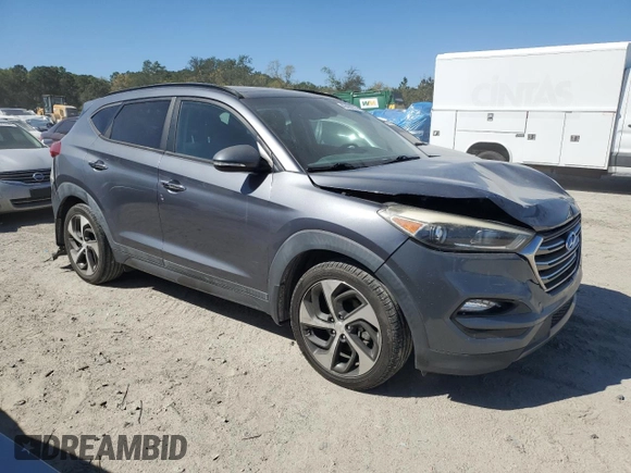 2016 Hyundai Tucson Limited with VIN KM8J33A24GU071987, listed as a Copart auction lot 49468235 with 117,805 mi miles and Salvage Title. Bid and sale history available at DreamBid. Image 4.