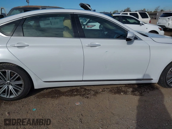 2018 Genesis G80 3.8L z VIN KMHGN4JE9JU216176, wystawiony jako IAAI lot #40976135 z przebiegiem 50 530 mil mil oraz . Historia ofert i sprzedaży dostępna na DreamBid. Obrazek 6.