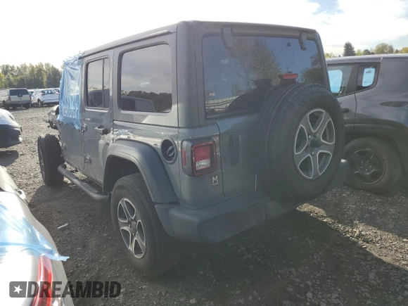 2022 Jeep Wrangler Unlimited High Tide with VIN 1C4HJXDGXNW142263, listed as a Copart auction lot 72552824 with 43,321 mi miles and Salvage Title. Bid and sale history available at DreamBid. Image 2.