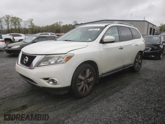 2013 Nissan Pathfinder Platinum z VIN 5N1AR2MM0DC613190, wystawiony jako Copart lot #51252275 z przebiegiem 184 254 mil mil oraz Szkoda całkowita • Salvage title. Historia ofert i sprzedaży dostępna na DreamBid. Obrazek 1.