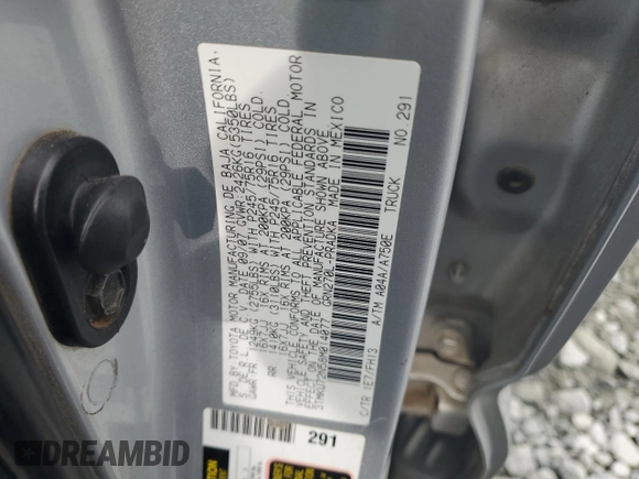 2008 Toyota Tacoma PreRunner with VIN 3TMKU72N58M014077, listed as a Copart auction lot 58668535 with 280,238 mi miles and Salvage title. Bid and sale history available at DreamBid. Image 12.