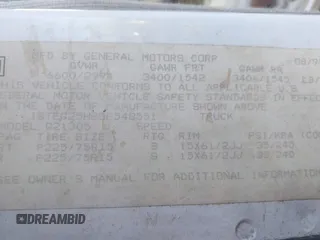 1995 GMC Van z VIN 1GTEG25H8SF548551, wystawiony jako IAAI lot #41830888 z przebiegiem 110 067 mil mil oraz . Historia ofert i sprzedaży dostępna na DreamBid. Obrazek 9.