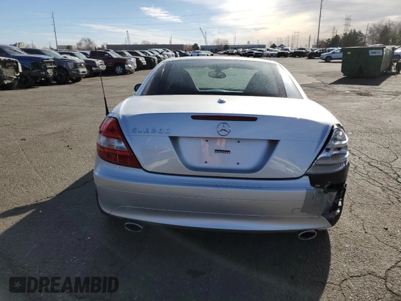 2008 Mercedes-Benz SLK-Class 3.0L with VIN WDBWK54F08F187697, listed as a Copart auction lot 47500965 with 111,885 mi miles and Salvage Title. Bid and sale history available at carsss.com. Image 6.