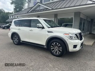 2017 Nissan Armada Platinum z VIN JN8AY2NCXH9510086, wystawiony jako IAAI lot #42495714 z przebiegiem 148 062 mil mil oraz . Historia ofert i sprzedaży dostępna na DreamBid. Obrazek 1.