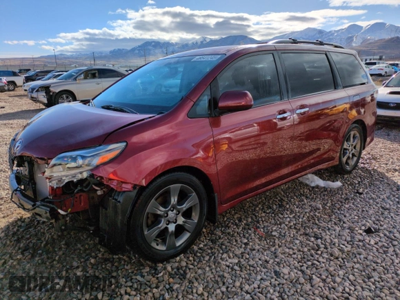 2015 Toyota Sienna SE with VIN 5TDXK3DC8FS688561, listed as a Copart auction lot 46541245 with 73,653 mi miles and Salvage Title. Bid and sale history available at carsss.com. Image 1.