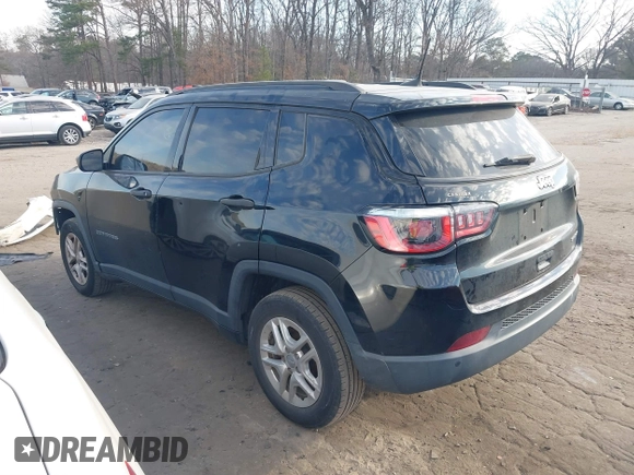 2018 Jeep Compass Sport with VIN 3C4NJCAB8JT136983, listed as a IAAI auction lot 41669070 with 131,983 mi miles. Bid and sale history available at carsss.com. Image 3.
