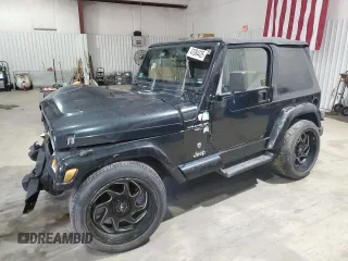 2001 Jeep Wrangler Sport with VIN 1J4FA49S01P352257, listed as a Copart auction lot 47084425 with 114,414 mi miles and Salvage Title. Bid and sale history available at carsss.com. Image 1.