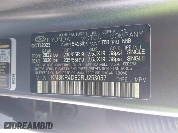2024 Hyundai Ioniq 5 Limited z VIN KM8KR4DE2RU253057, wystawiony jako IAAI lot #41444014 z przebiegiem 6 185 mil mil oraz . Historia ofert i sprzedaży dostępna na DreamBid. Obrazek 9.