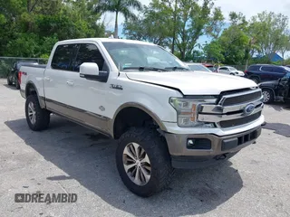 2019 Ford F-150 XL with VIN 1FTEW1E43KFA53619, listed as a IAAI auction lot 42699746 with 117,476 mi miles and . Bid and sale history available at DreamBid. Image 1.