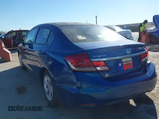 2014 Honda Civic Sedan LX with VIN 2HGFB2F57EH529579, listed as a IAAI auction lot 41732190 with 95,176 mi miles. Bid and sale history available at carsss.com. Image 3.
