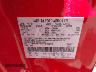 2007 Ford F-150 XLT z VIN 1FTPW14V47FB49205, wystawiony jako IAAI lot #41830239 z przebiegiem 194 814 mil mil oraz . Historia ofert i sprzedaży dostępna na DreamBid. Obrazek 9.