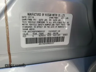 2015 Infiniti Q40 with VIN JN1CV6AP0FM500337, listed as a Copart auction lot 74370964 with 0 mi miles and Salvage Title. Bid and sale history available at carsss.com. Image 12.