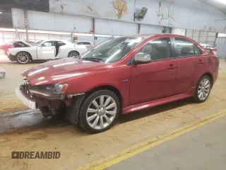 2011 Mitsubishi Lancer GTS with VIN JA32U8FW9BU025481, listed as a Copart auction lot 88100745 with 117,975 mi miles and Salvage Title. Bid and sale history available at carsss.com. Image 1.