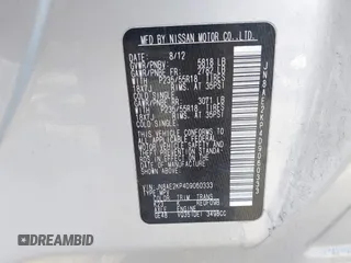 2013 Nissan Quest LE with VIN JN8AE2KP4D9060333, listed as a IAAI auction lot 41797845 with 149,891 mi miles. Bid and sale history available at carsss.com. Image 9.