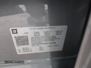 2021 Cadillac XT6 Luxury with VIN 1GYKPAR42MZ137548, listed as a IAAI auction lot 41630991 with 23,793 mi miles. Bid and sale history available at carsss.com. Image 9.