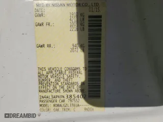 2015 Nissan Altima 2.5 with VIN 1N4AL3APXFN385402, listed as a Copart auction lot 51916605 with 188,959 mi miles and Salvage Title. Bid and sale history available at carsss.com. Image 13.