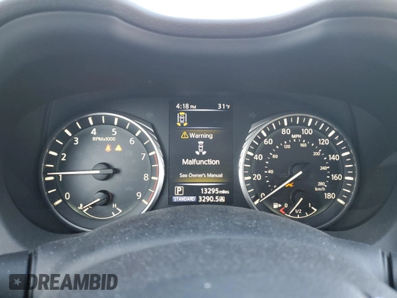 2023 Infiniti Q50 Luxe with VIN JN1EV7BR9PM542294, listed as a Copart auction lot 88853365 with 13,295 mi miles and Salvage title. Bid and sale history available at DreamBid. Image 9.