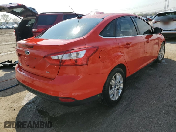 2012 Ford Focus SEL with VIN 1FAHP3H27CL405898, listed as a Copart auction lot 52615695 with 84,085 mi miles and Salvage Title. Bid and sale history available at carsss.com. Image 3.